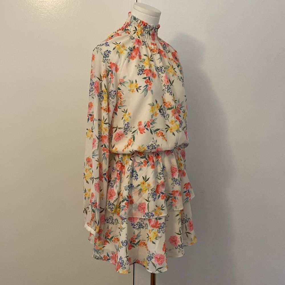 Yumi Kim Class Act Floral Mini Dress in Mulberry Ivory Size Small - Picture 6 of 12